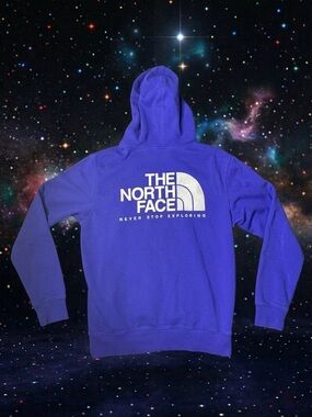 The North Face Purple Evolution Hoodie Men's M Topographic Map Graphic